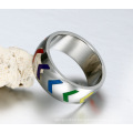 Beautiful New Image Gay Engagement Color Stainless Steel Ring